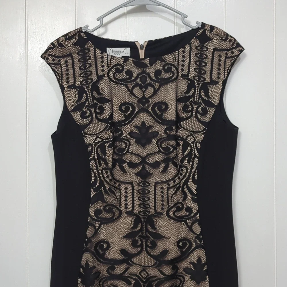 Like New Maggy London Gorgeous Black Lace Dress - Picture 2 of 10